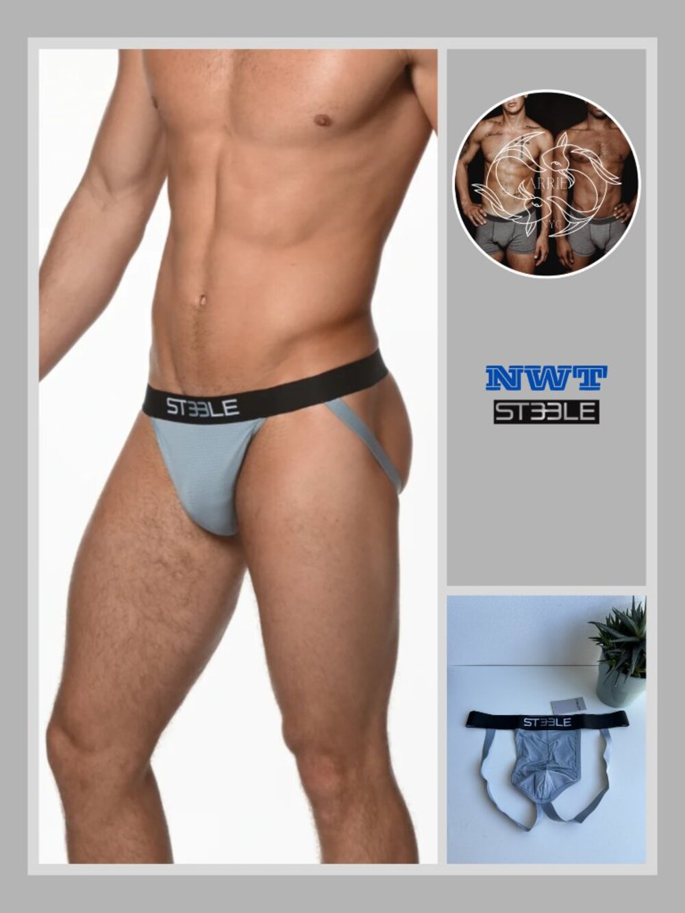 ST33LE - Low Rise Jockstrap - Silver Gray (M)